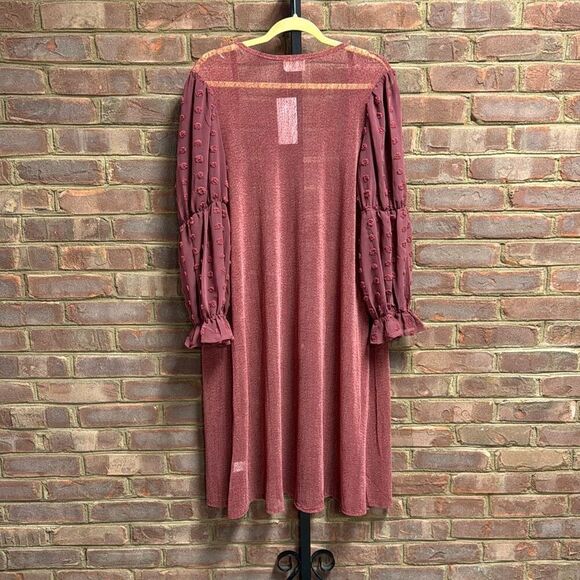 Ember Women’s Sheer Sleeve Kimono Duster Size Large NEW - Picture 5 of 7